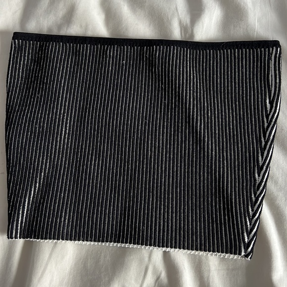 Black and white striped BABATON TUBE TOP - Picture 3 of 3
